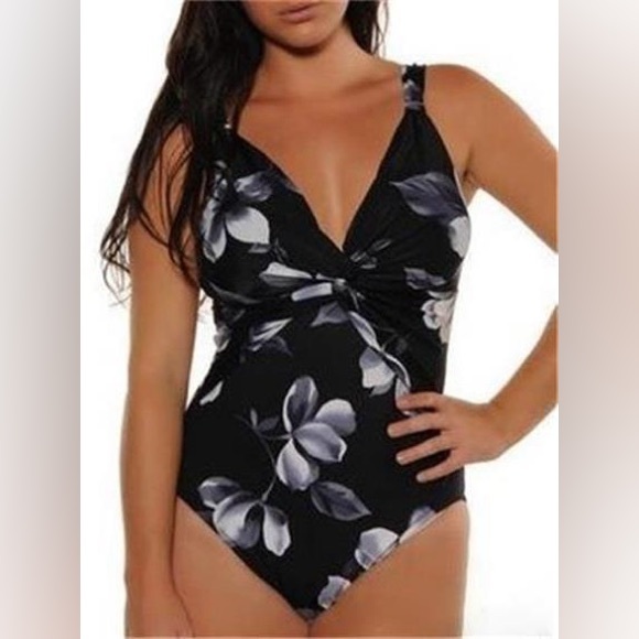 Miraclesuit Pandora Floral One Piece Slimming Swimsuit Swim 12 - Picture 1 of 6